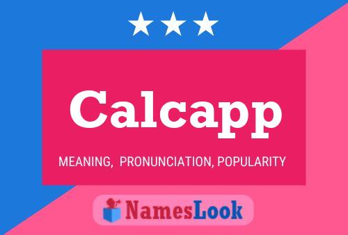 Calcapp Name Poster