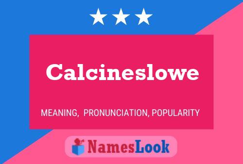 Calcineslowe Name Poster