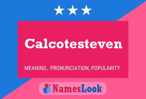 Calcotesteven Name Poster