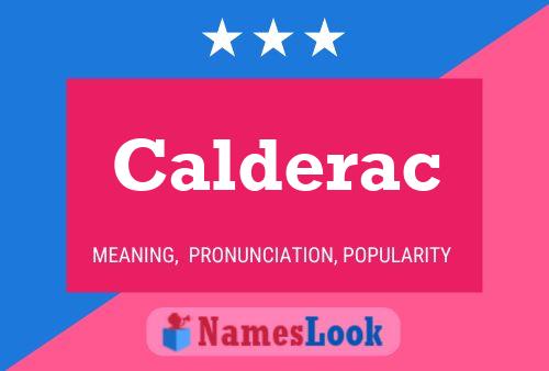 Calderac Name Poster