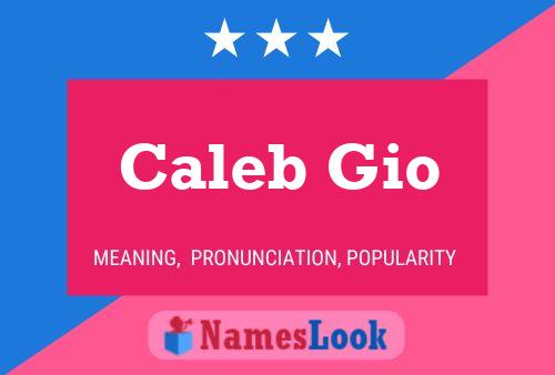 Caleb Gio Name Poster