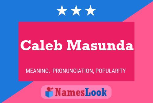 Caleb Masunda Name Poster