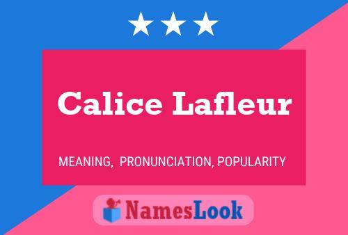 Calice Lafleur Name Poster