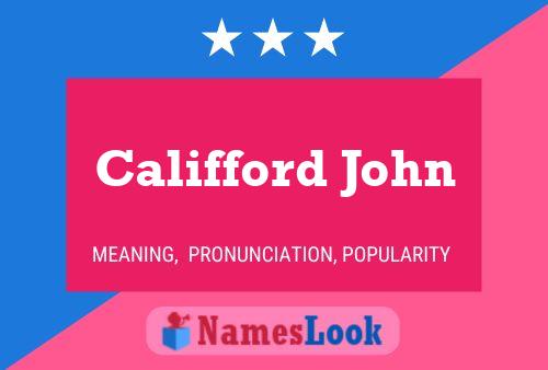 Califford John Name Poster