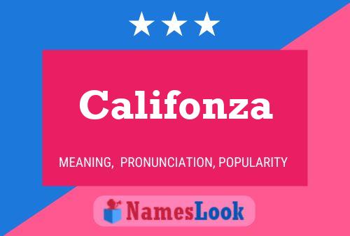 Califonza Name Poster