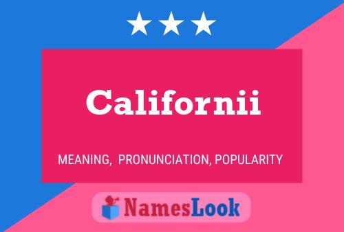 Californii Name Poster