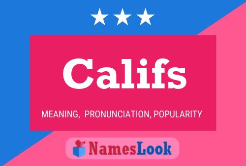 Califs Name Poster