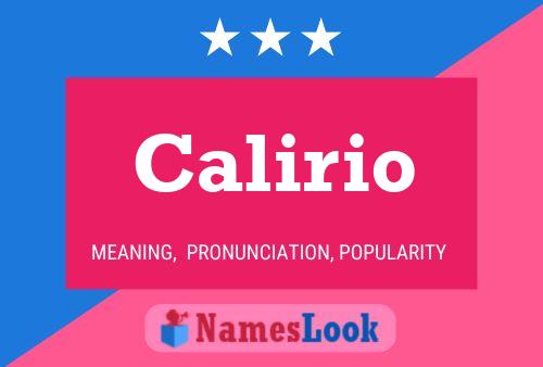 Calirio Name Poster