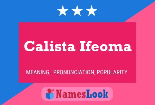 Calista Ifeoma Name Poster