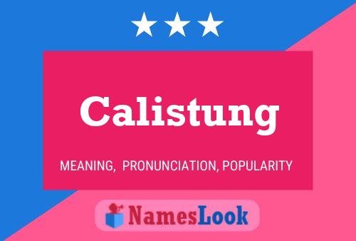 Calistung Name Poster