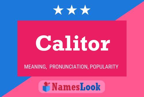 Calitor Name Poster