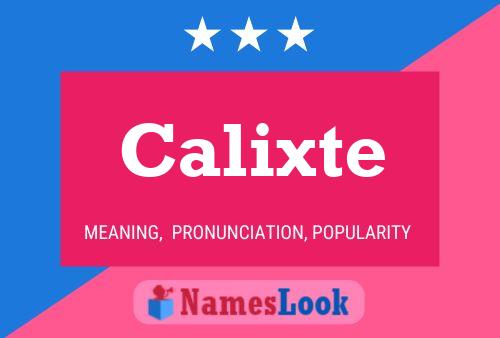 Calixte Name Poster