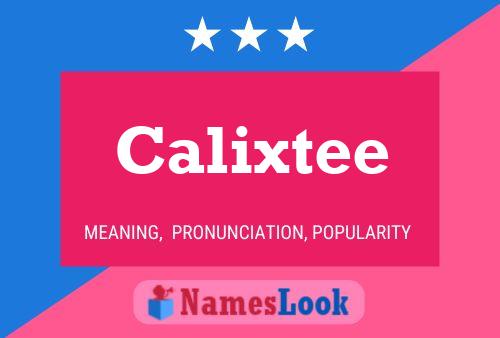 Calixtee Name Poster