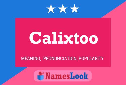 Calixtoo Name Poster