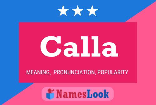 Calla Name Poster