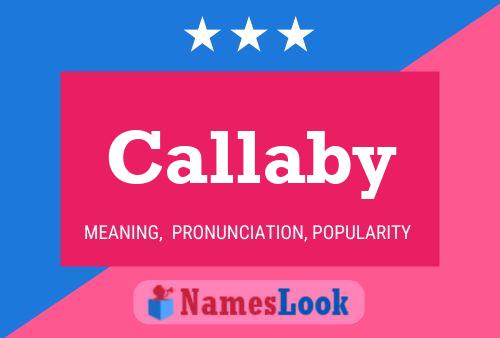 Callaby Name Poster