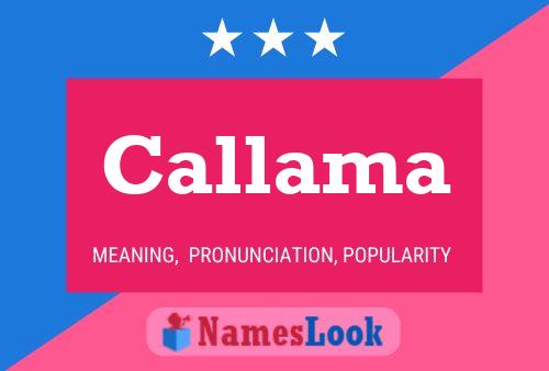 Callama Name Poster