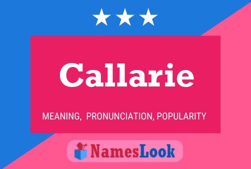 Callarie Name Poster