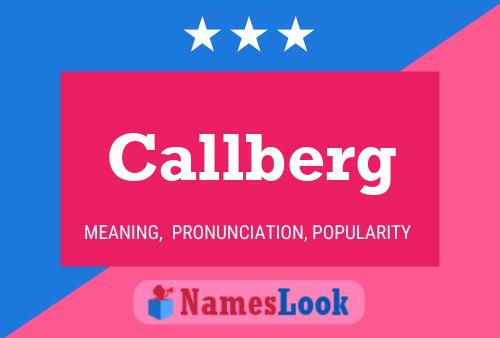 Callberg Name Poster