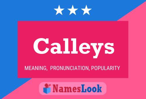 Calleys Name Poster