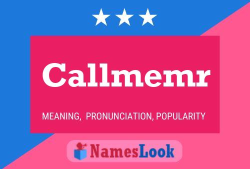 Callmemr Name Poster