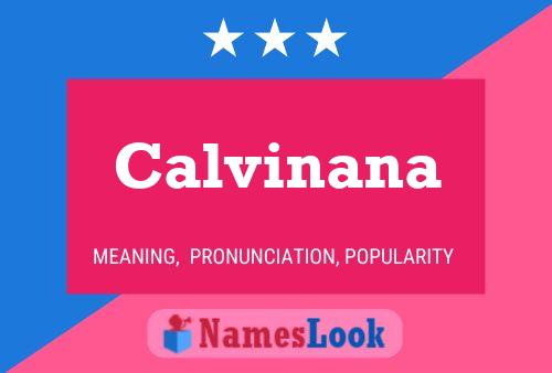 Calvinana Name Poster