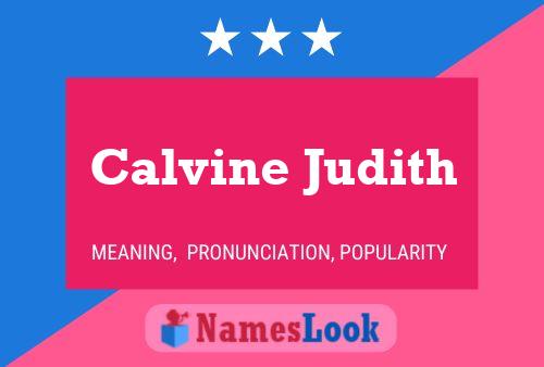 Calvine Judith Name Poster