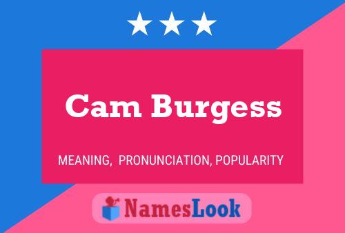 Cam Burgess Name Poster