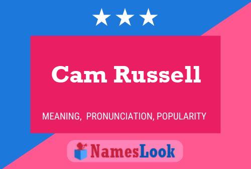 Cam Russell Name Poster