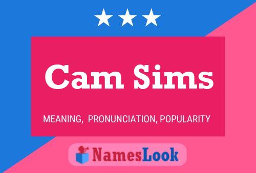 Cam Sims Name Poster