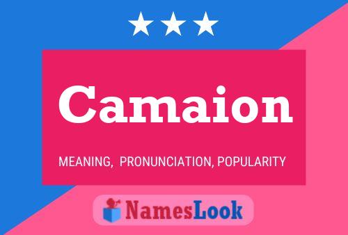 Camaion Name Poster