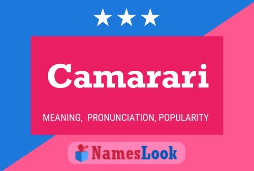 Camarari Name Poster