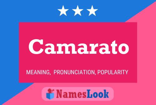 Camarato Name Poster