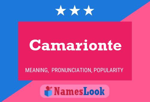 Camarionte Name Poster