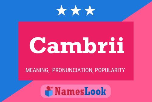 Cambrii Name Poster