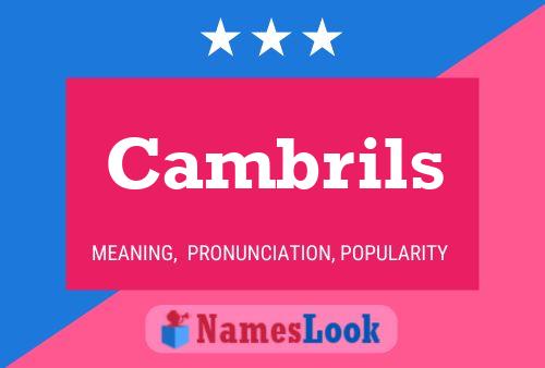 Cambrils Name Poster