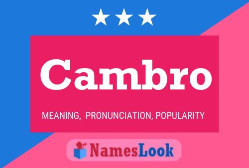 Cambro Name Poster