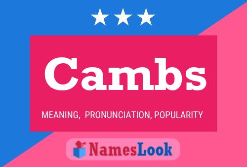 Cambs Name Poster