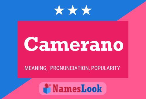 Camerano Name Poster