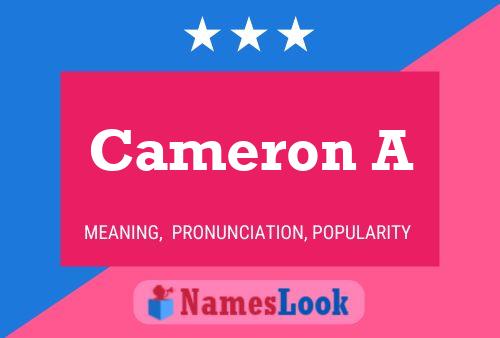 Cameron A Name Poster