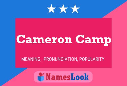 Cameron Camp Name Poster