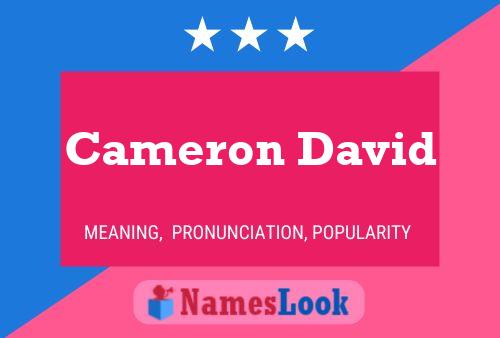 Cameron David Name Poster