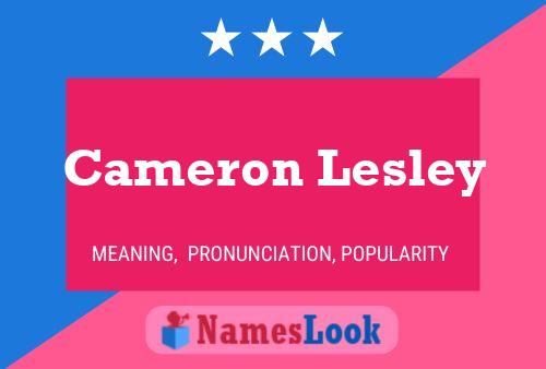 Cameron Lesley Name Poster