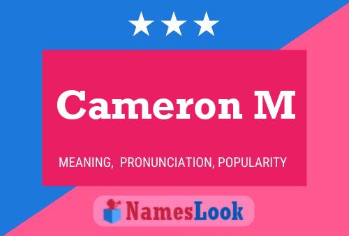 Cameron M Name Poster