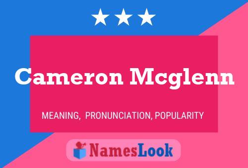 Cameron Mcglenn Name Poster