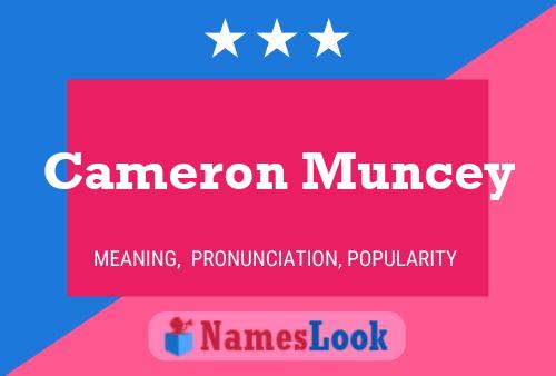 Cameron Muncey Name Poster