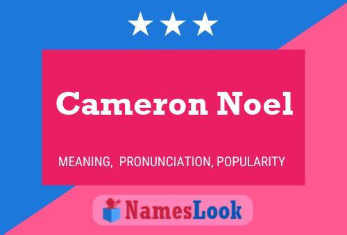 Cameron Noel Name Poster