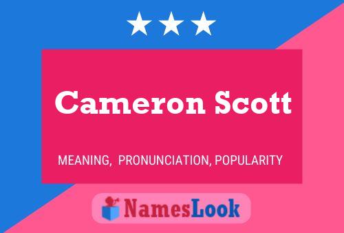 Cameron Scott Name Poster