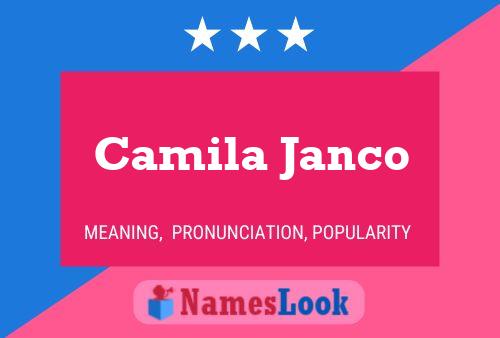 Camila Janco Name Poster