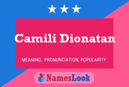 Camili Dionatan Name Poster